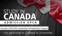 Canada-CARICOM Leadership Scholarships Program in Canada, 2020