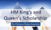 HM King's and HM Queen's Scholarships for Asian Students in Thailand, 2020