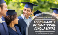 25 Chancellor's International Scholarships at University of Sussex in UK, 2019