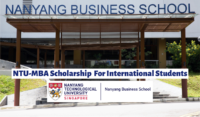 NTU-MBA Scholarship for International Students in Singapore, 2020-2021