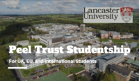Peel Studentship at Lancaster University in UK , 2020-2021