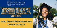 Commonwealth Split-site (PhD) Scholarships for Low and Middle Income Countries