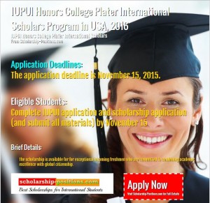 IUPUI honors college scholars program