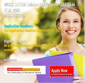 MCCC S-STEM scholarship