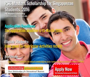 PSC masters scholarship
