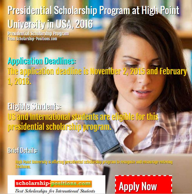 Presidential scholarship program