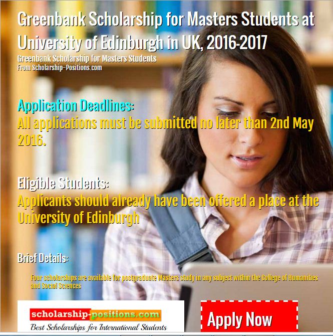 greenbank scholarship for masters students