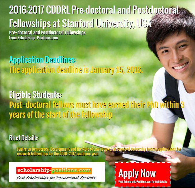 CDDRL Pre-doctoral and postdoctoral fellowships