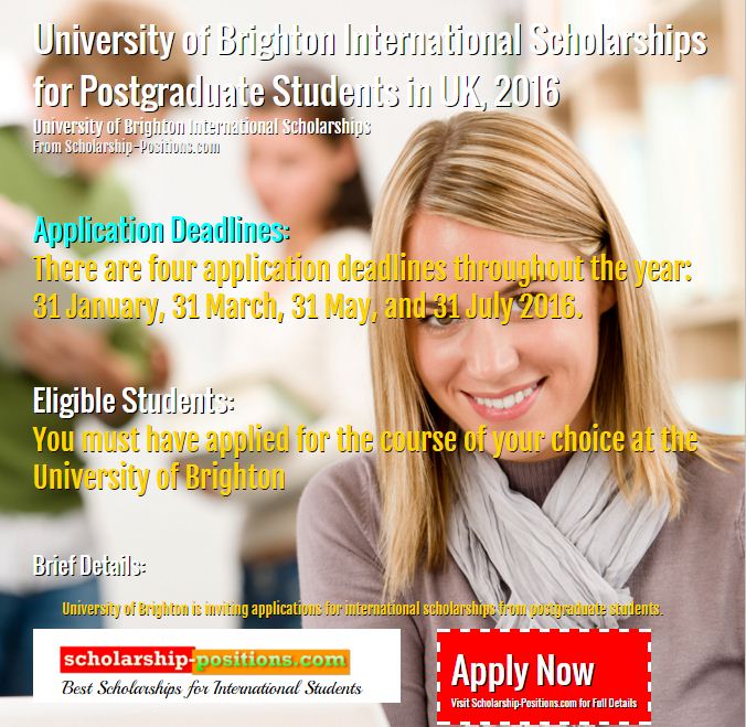 University of brighton international scholarships