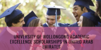 University of Wollongong Academic Excellence Scholarships in United Arab Emirates, 2019