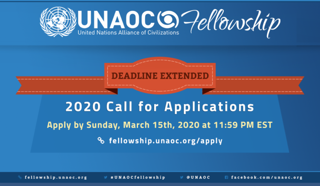 UNAOC Middle East and North Africa (MENA) Fellowship Programme, 2020