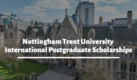 Nottingham Trent University Scholarships for International Students in UK, 2020