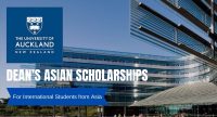 Dean's Asian Scholarships at University of Auckland in New Zealand
