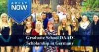 Graduate School DAAD Scholarship Program for Non-German Citizens in Germany, 2018