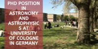 PhD Position in Astronomy and Astrophysics at University of Cologne in Germany, 2017