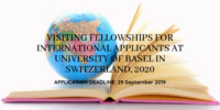 Visiting Fellowships for International Applicants at University of Basel in Switzerland, 2020