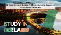 60 Government of Ireland (GOI) International Education Scholarships in Ireland, 2020