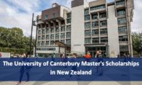 25 University of Canterbury Master's Scholarships in New Zealand, 2019