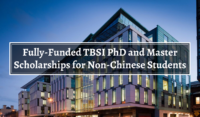 Fully-Funded TBSI PhD and Master Scholarships for Non-Chinese Students in China, 2020