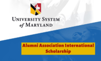 Alumni Association International Scholarship at University System of Maryland in USA, 2020