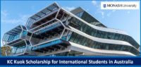 KC Kuok Scholarship for International Students in Australia, 2019