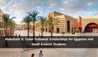 Abdulhadi H. Taher Endowed Scholarships for Egyptian and Saudi Arabian Students, 2019