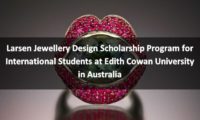 Larsen Jewellery Design Scholarship Program for International Students in Australia