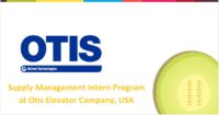 Supply Management Intern Program at Otis Elevator Company, USA