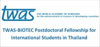 TWAS-BIOTEC Postdoctoral Fellowship for International Students in Thailand