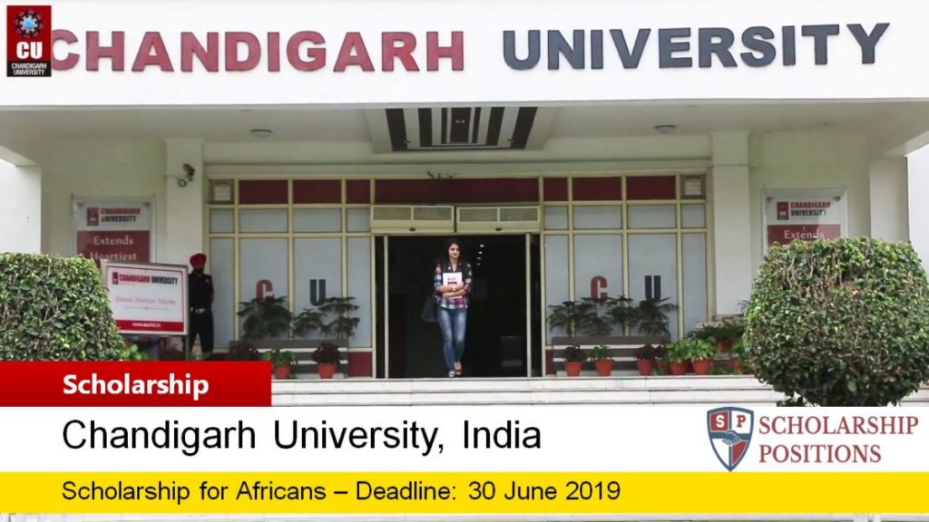 Chandigarh University Scholarship Program for African Student in India, 2019