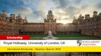 Donald Davies Computer Science Scholarships for International Students in UK, 2019