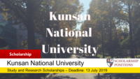 KNU Study and Research Scholarship on Intelligent Autonomous Systems Robotics Learning and Control, 2019