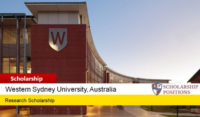 Western Sydney University Research Scholarships in Australia, 2020-2021