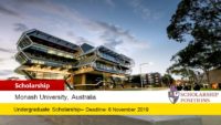 John Swan Honours International Scholarship in Australia, 2019