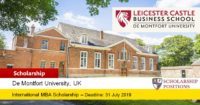 LCBS MBA Scholarships for International Students in UK, 2019-2020