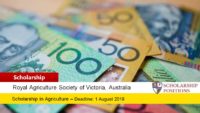 RASV Youth Travel Scholarship for Australian Applicants, 2019