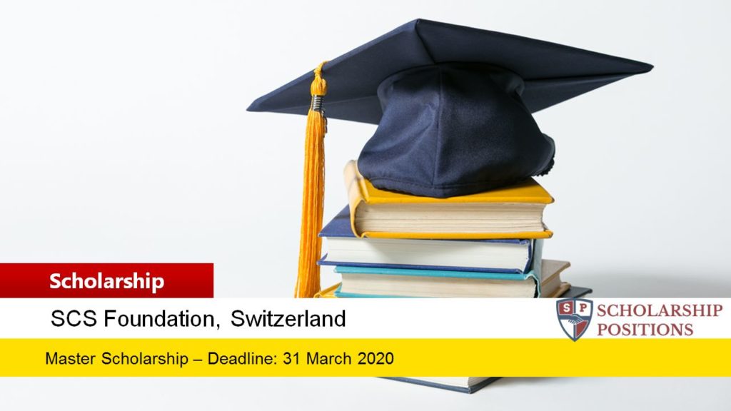 SCS Foundation Alfred Werner Masters Scholarships in Switzerland, 2020-2022