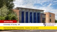 Surrey International Scholarship for Excellence in UK, 2019