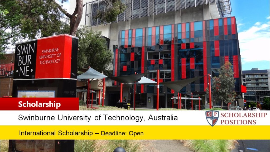 Swinburne University International Postgraduate Research Award in Australia, 2019