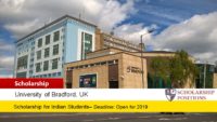 Vice-Chancellor's Award for Indian Students at the University of Bradford in UK, 2019