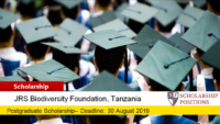 College of African Wildlife Management Scholarship in Tanzania, 2020