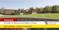 CERDI/UCA PhD Scholarship for International Students, 2019
