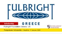 Fulbright Greek Graduate Students Scholarships in the USA, 2020