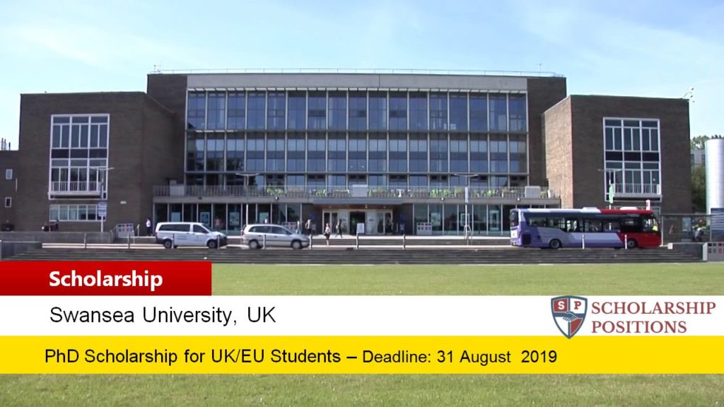 Fully Funded EPSRC CASE PhD Research Scholarships at Swansea University, UK