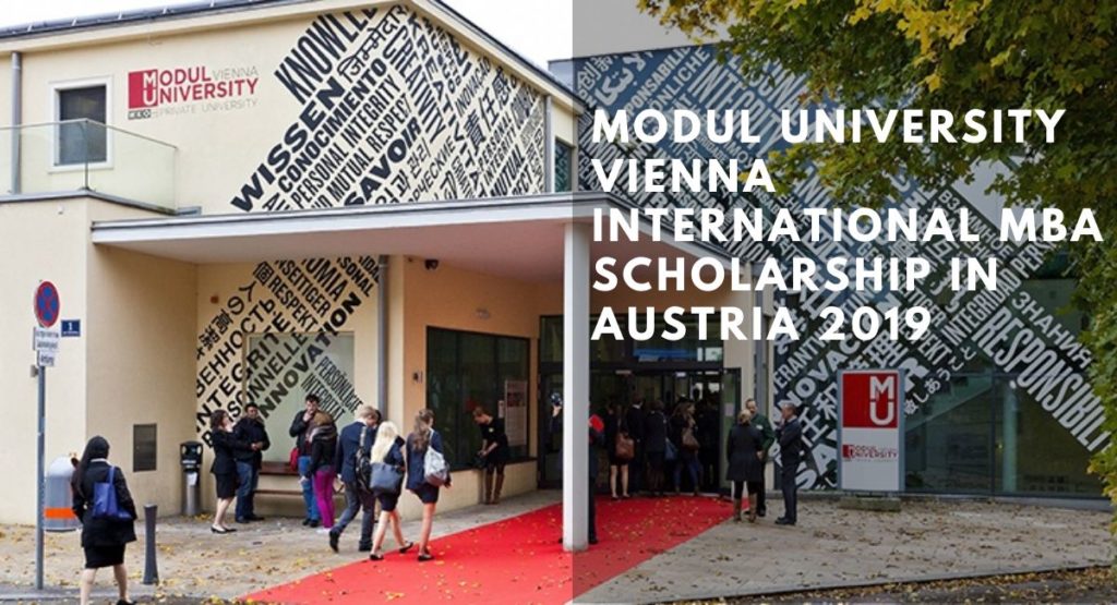 MODUL University Vienna International MBA Scholarship in Austria 2019