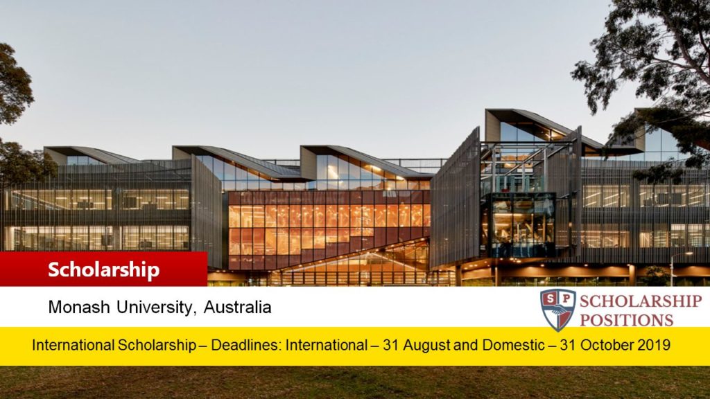 Monash Faculty Funded Scholarship for International Students in Australia