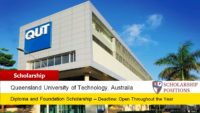 QUT International College Pathway Scholarship in Australia, 2019-2020