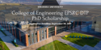 Swansea University College of Engineering PhD Scholarship for UK and EU Students, 2020