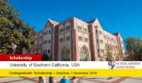 USC National Merit Presidential Scholarship in the USA, 2020