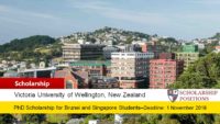 Victoria University ASEAN Scholarships for Brunei and Singapore in New Zealand